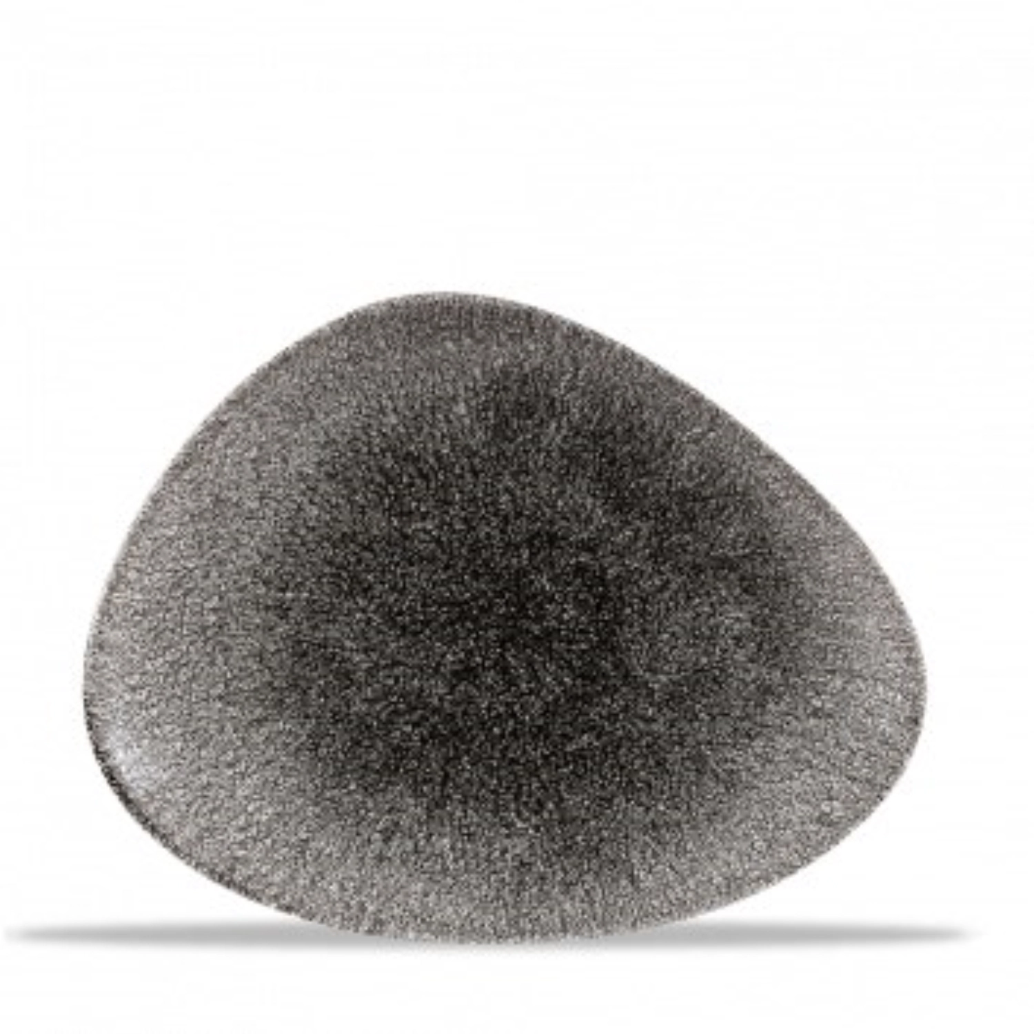 Assiette plate triangle des chefs quartz black 26x20cm