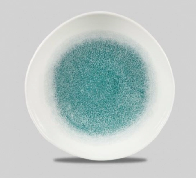 S.P. Raku Jade Green Organic Coupe Teller flach