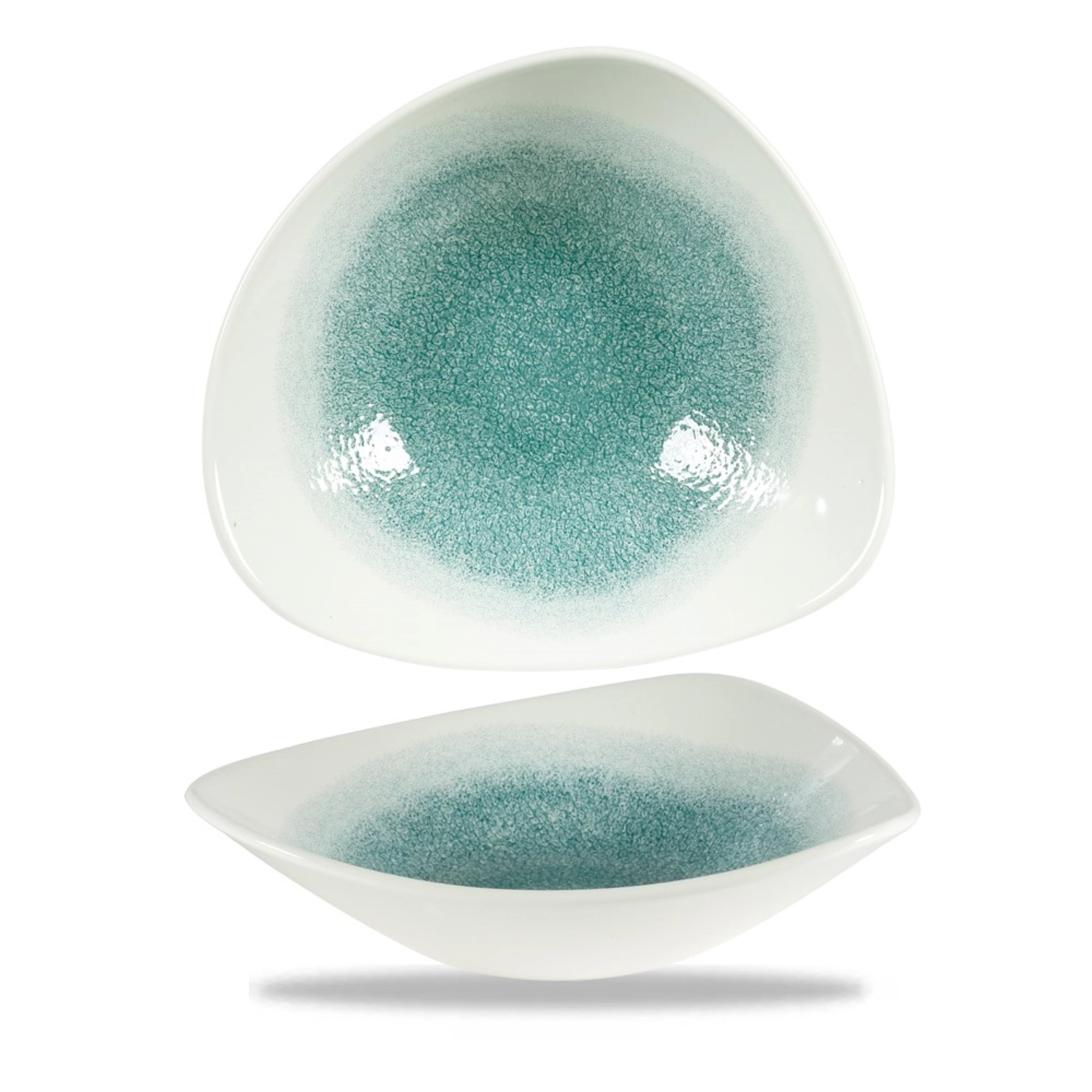 S.P. Raku Jade Green Triangel Schüssel