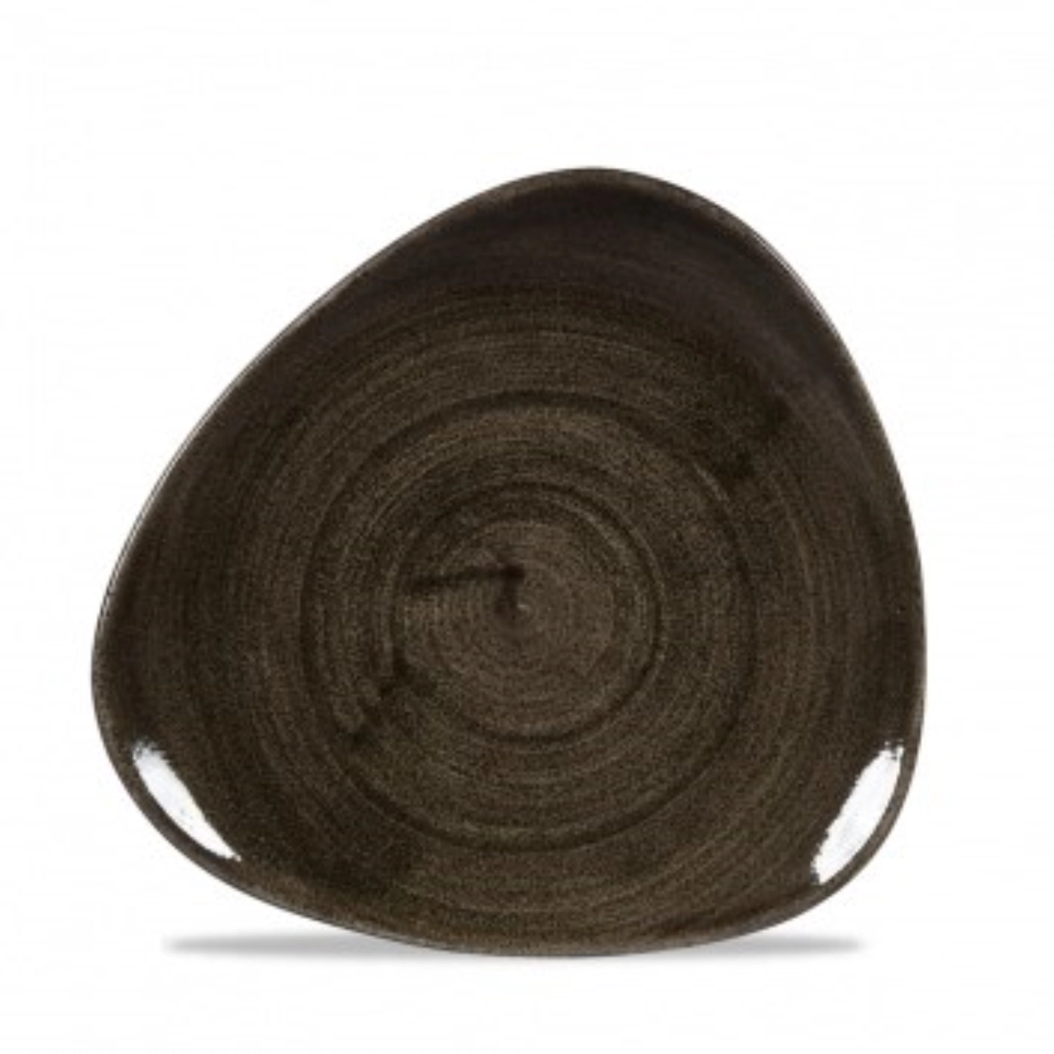 Stonecast Patina Iron Black Triangel Teller flach