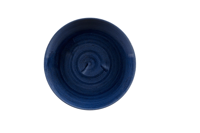 Assiette coupe plate patina cobalt blue 21.7cm