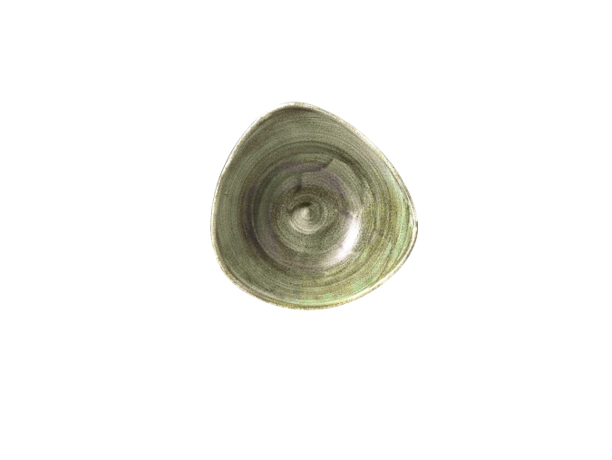 Stonecast patina burnished greentriangle assiette creuse