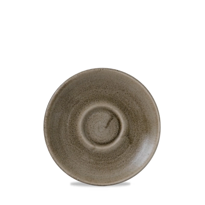 Stonecast patina antique taupe soucoupe à café 15.6cm