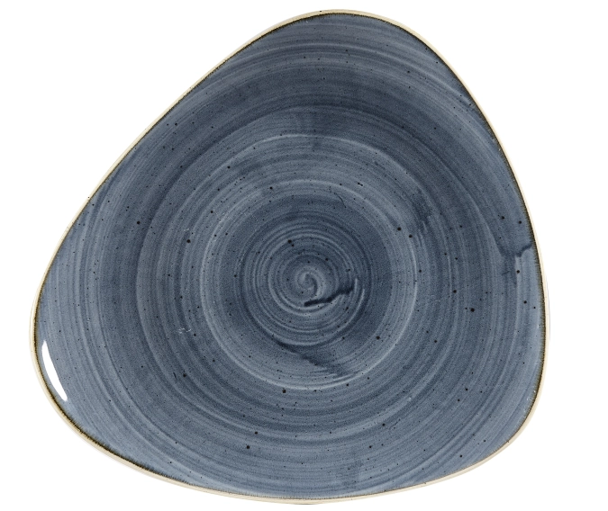 Stonecast blueberry triangle assiette plate 31.1cm