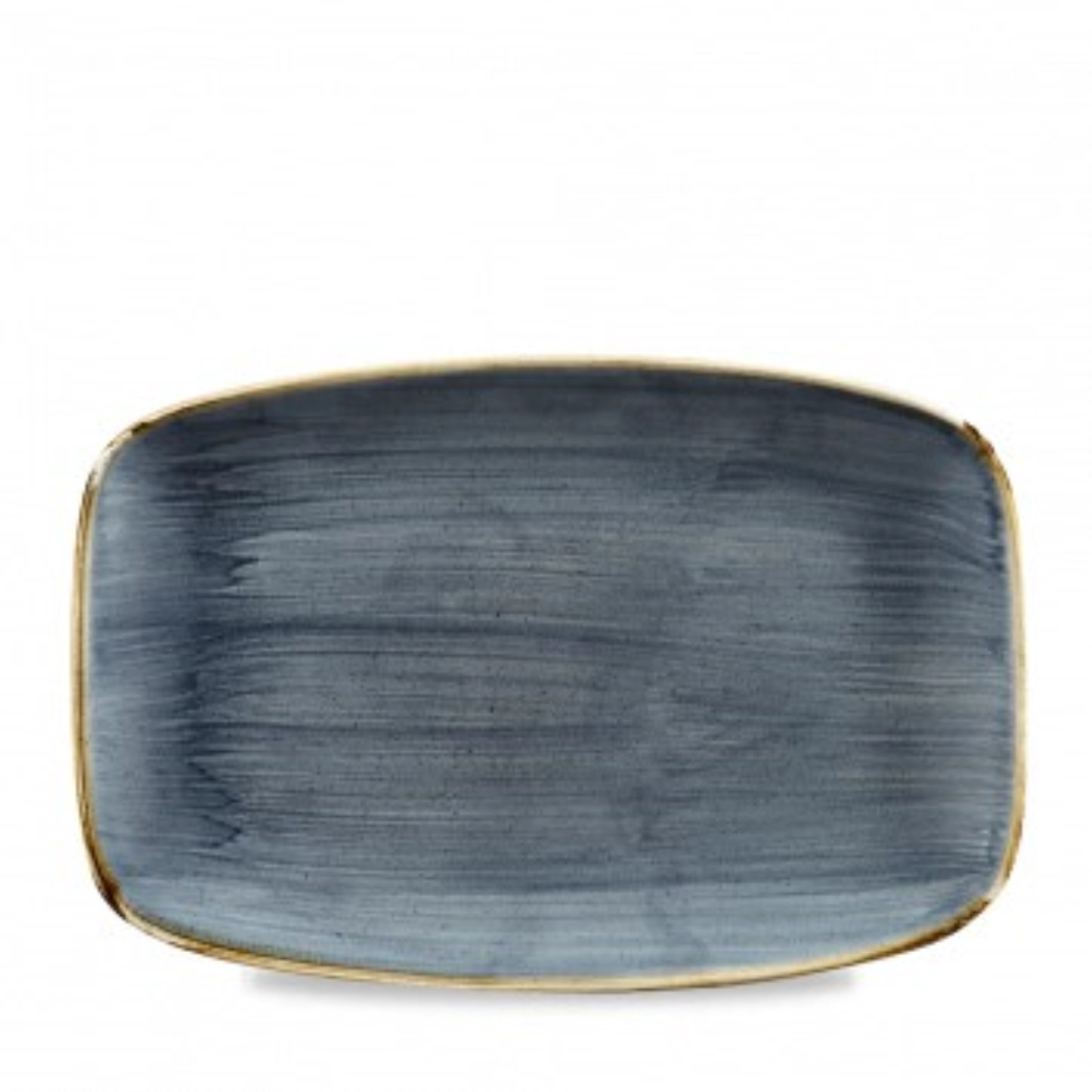 Assiette rectangulaire chefs oblong blueberry 34.4cm x 23.4c