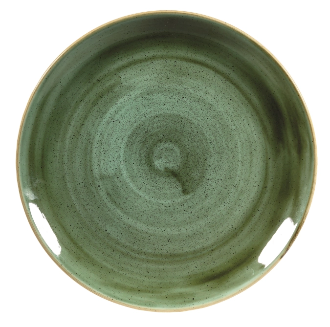 Stonecast samphire green coupe assiette plate 28.8cm