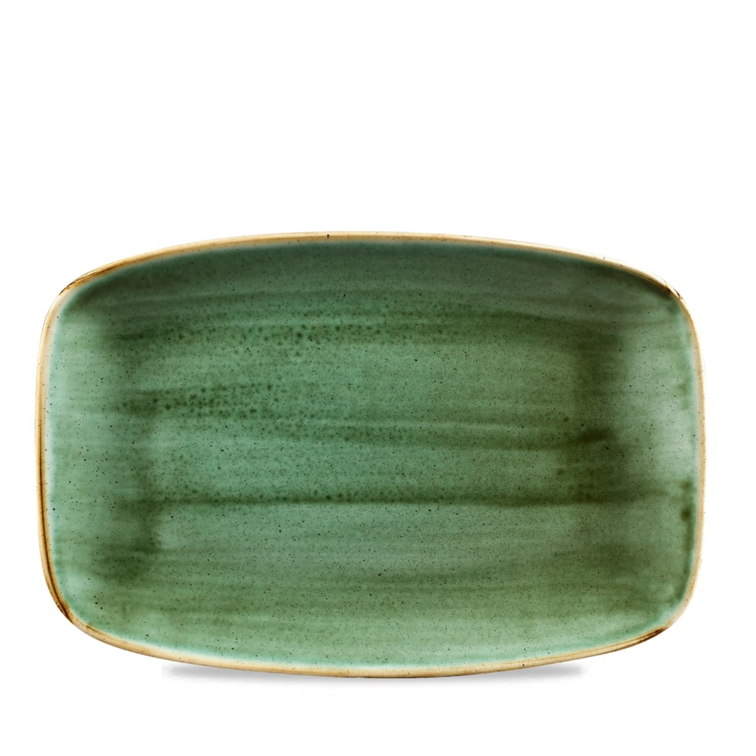 Assiette rectanguliare chefs oblong samphire green 30x19.9cm