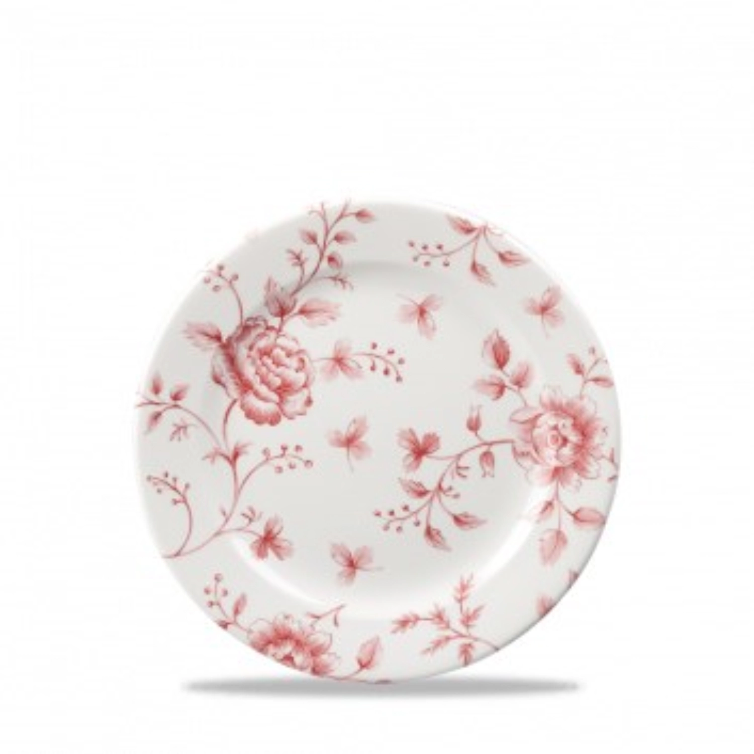 Vintage Prints Rose Chintz Cranberry Teller