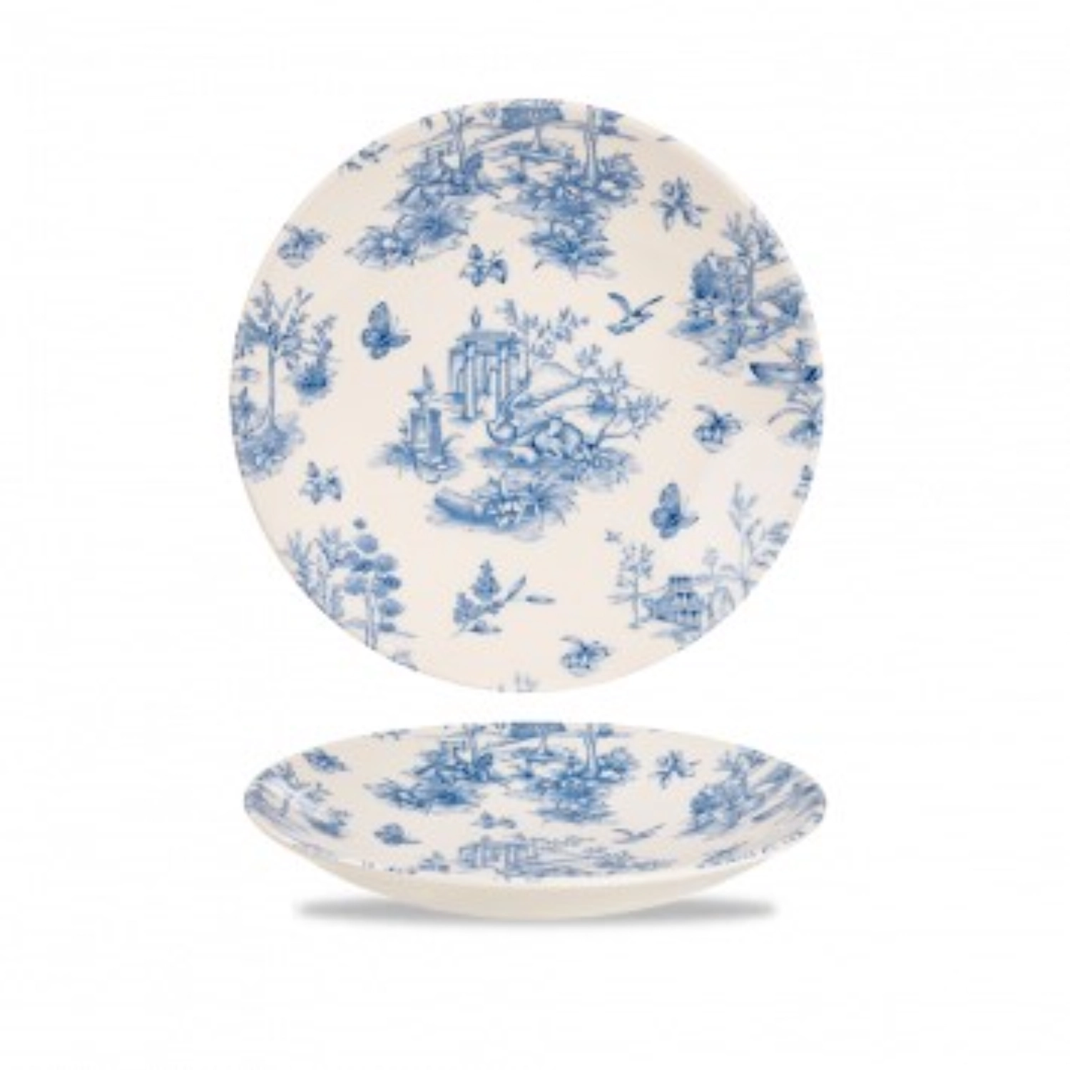 Assiette creuse forme coupe prague toile 25.5cm