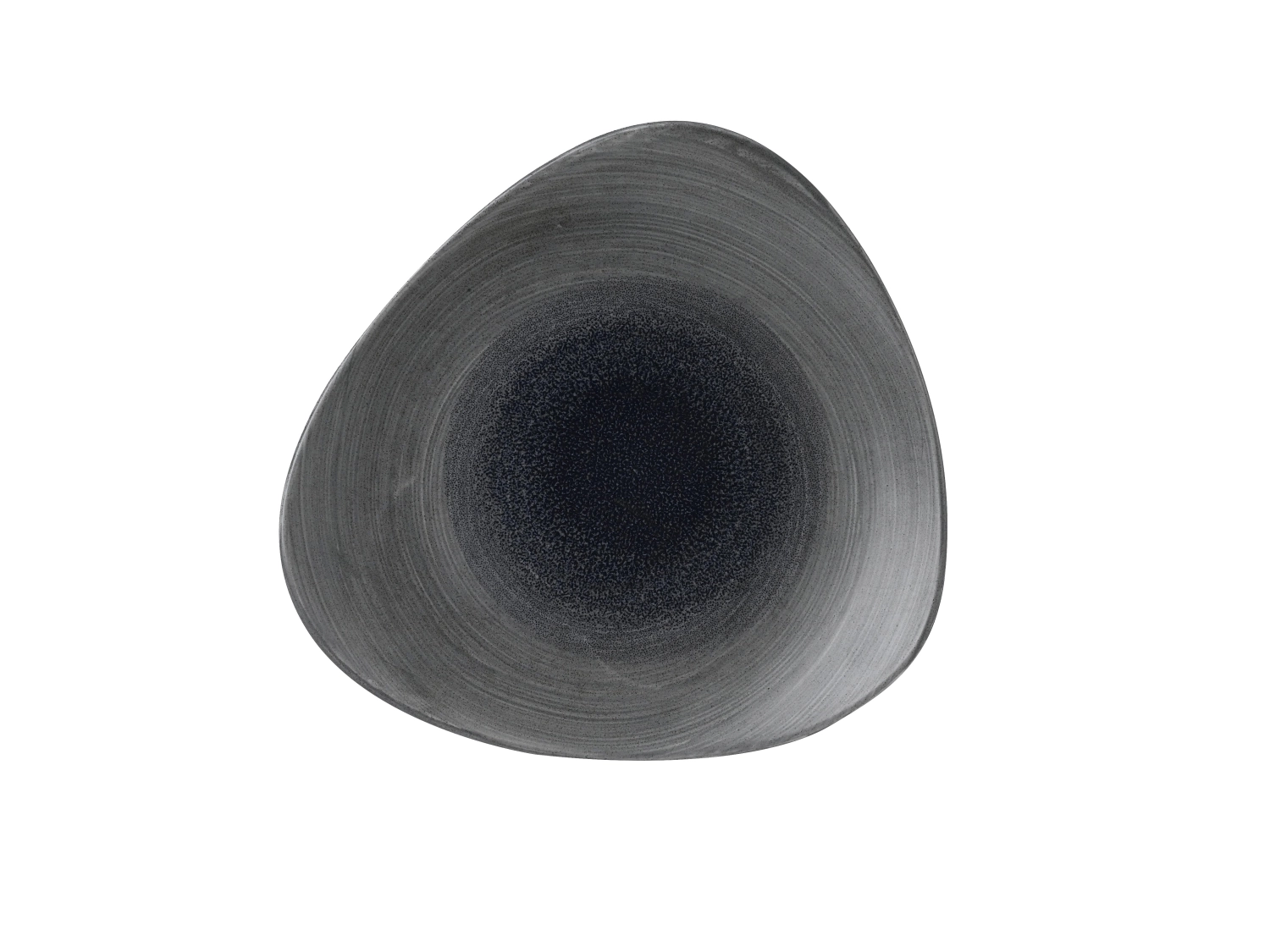 Assiette triangle plate 26cm stonecast aqueous grey