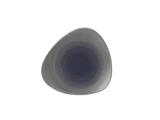 Assiette triangle plate 19.2cm stonecast aqueous grey