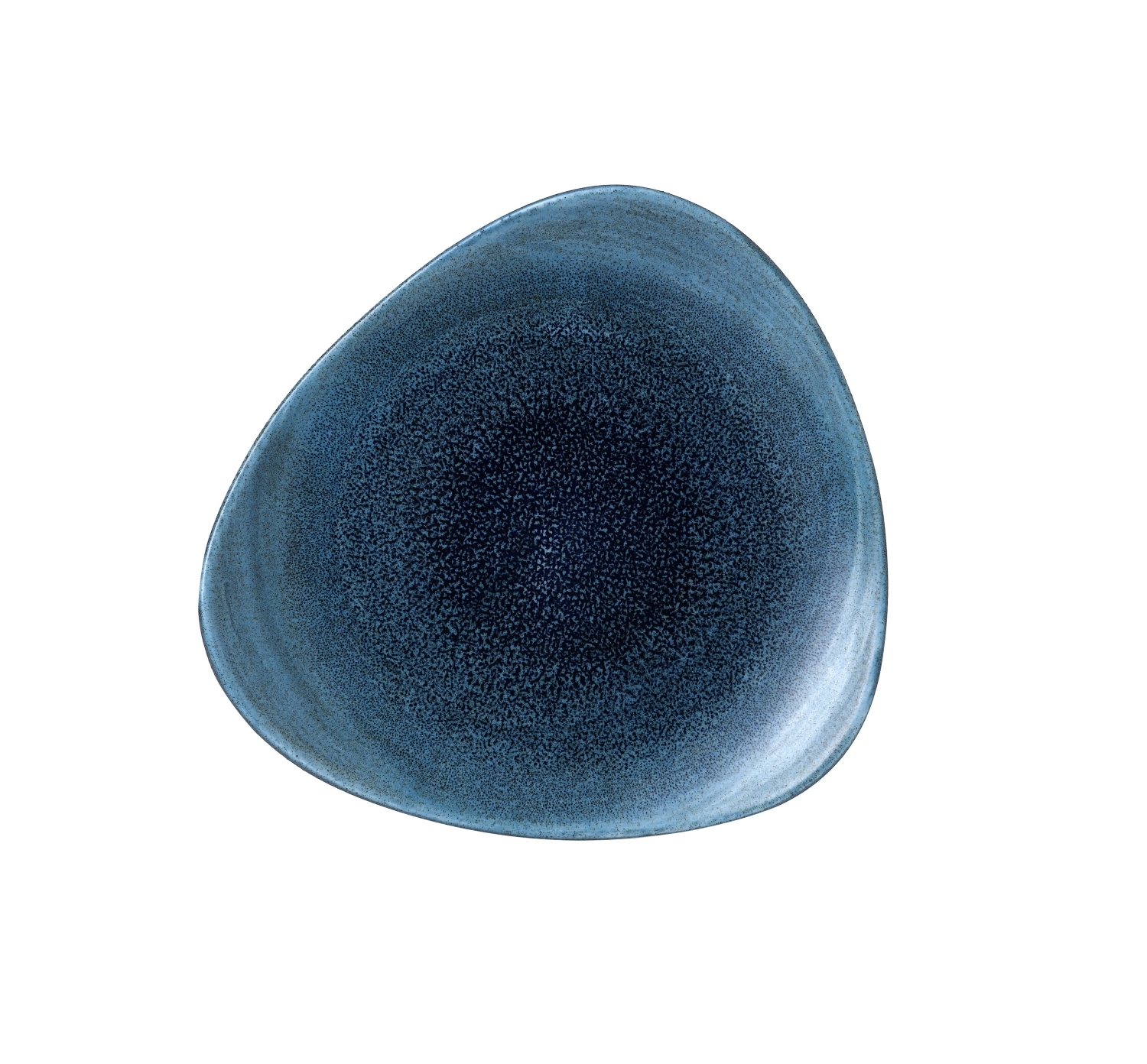 Stonecast aqueous lagoon triangle assiette plate 19.2cm