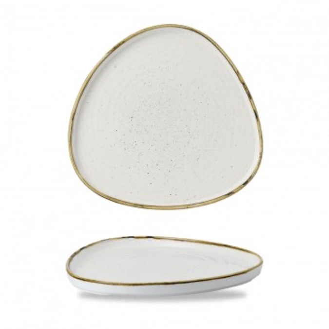 Assiette triangle avec bords droits 26cm