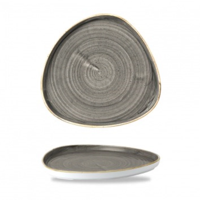 Assiette triangle avec bords droits 26cm