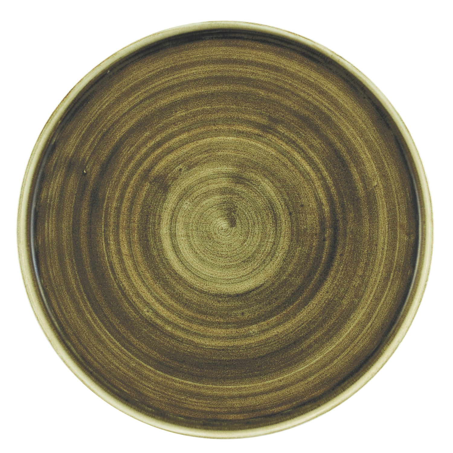 Stonecast Plume Olive Assiette gaufrée