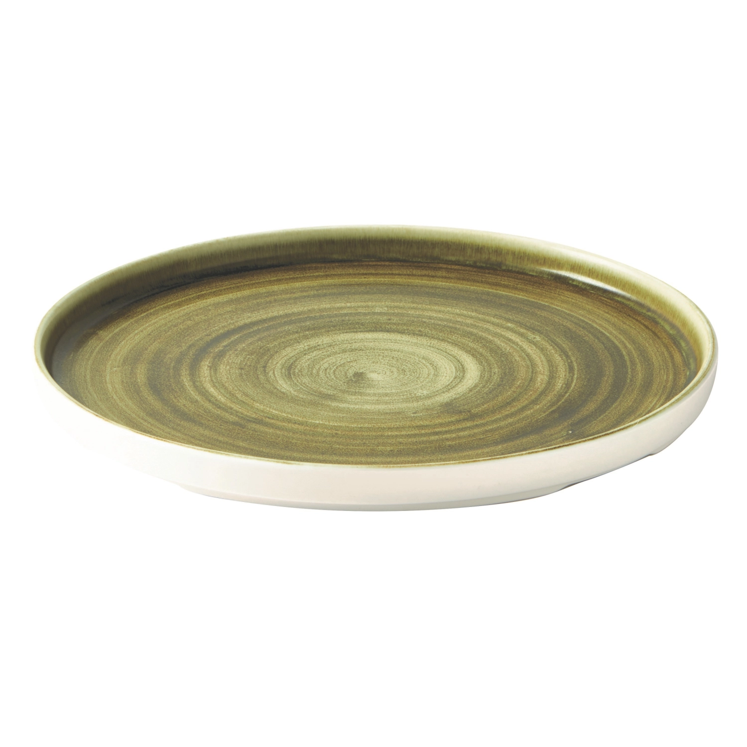 Stonecast Plume Olive Assiette gaufrée