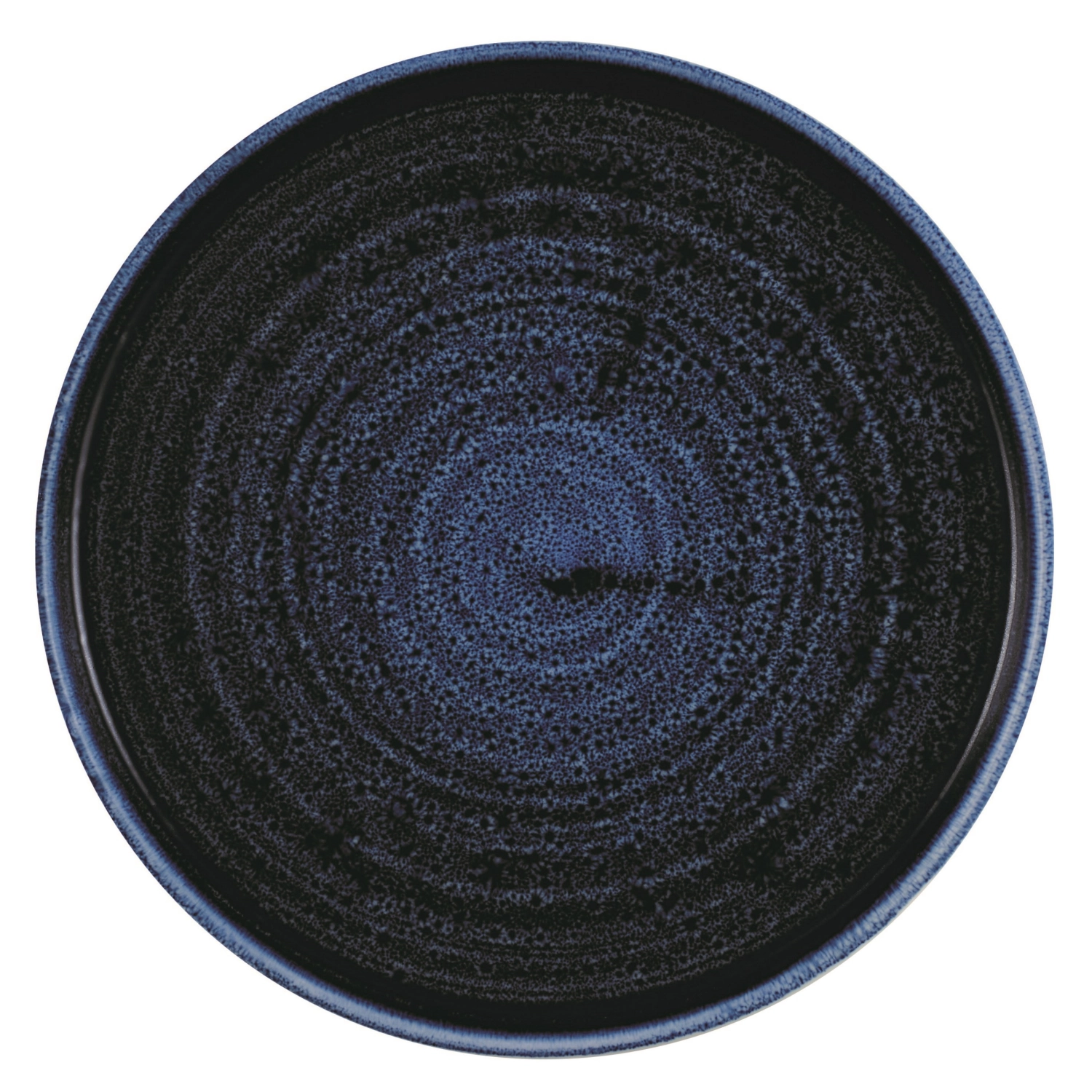 Stonecast Plume Assiette gaufrée ultramarine