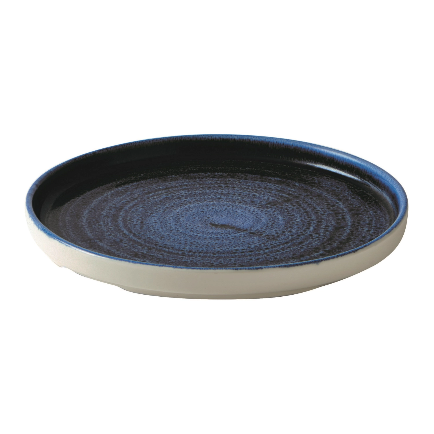 Stonecast Plume Assiette gaufrée ultramarine