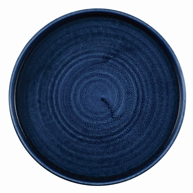 Stonecast Plume Assiette gaufrée ultramarine