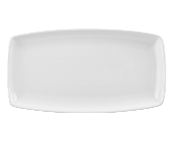 X squared white assiette allongée 29.5cmx15cm