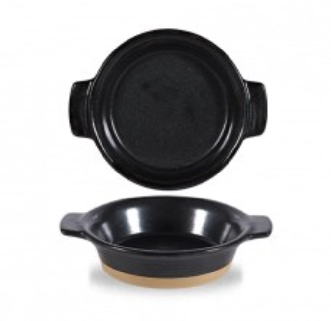 Igneous Black Topf mit Griffen