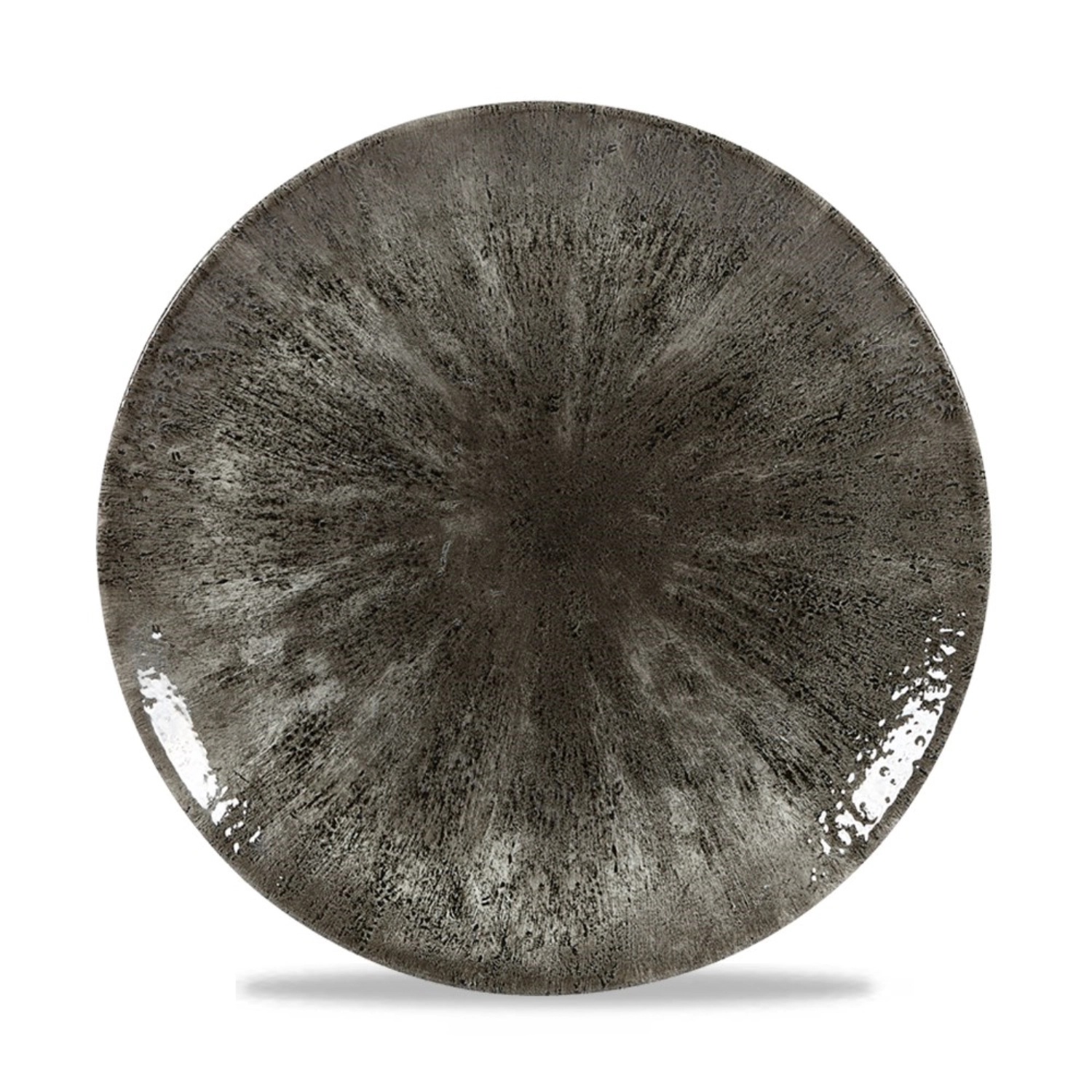 Assiette coupe plate stone quartz black 26cm