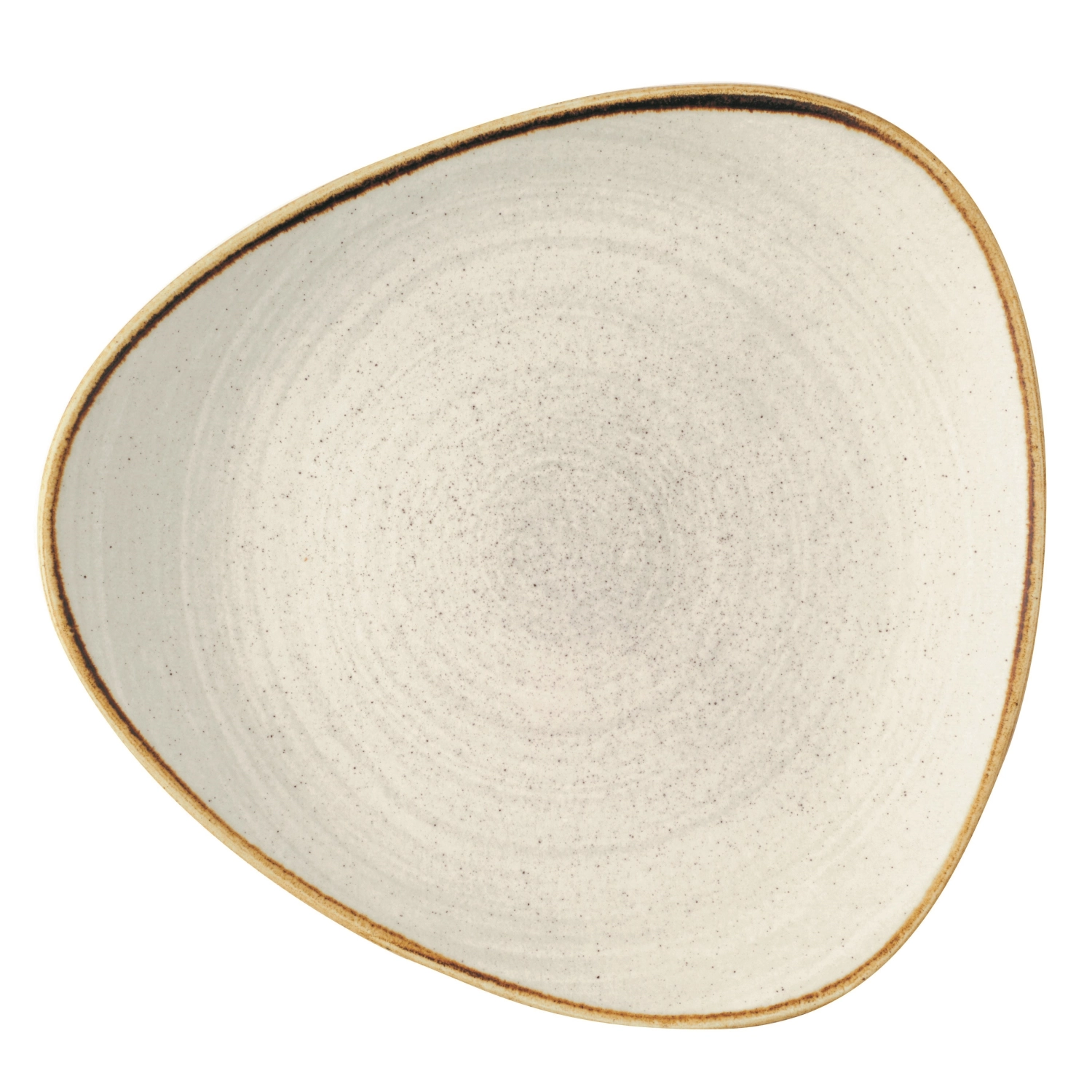 Stonecast Raw Grey Assiette triangulaire plate