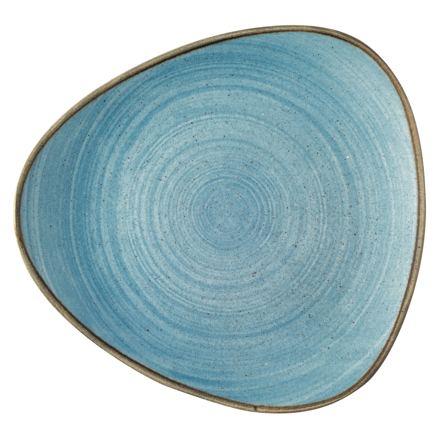 Stonecast Raw Teal Assiette triangulaire plate