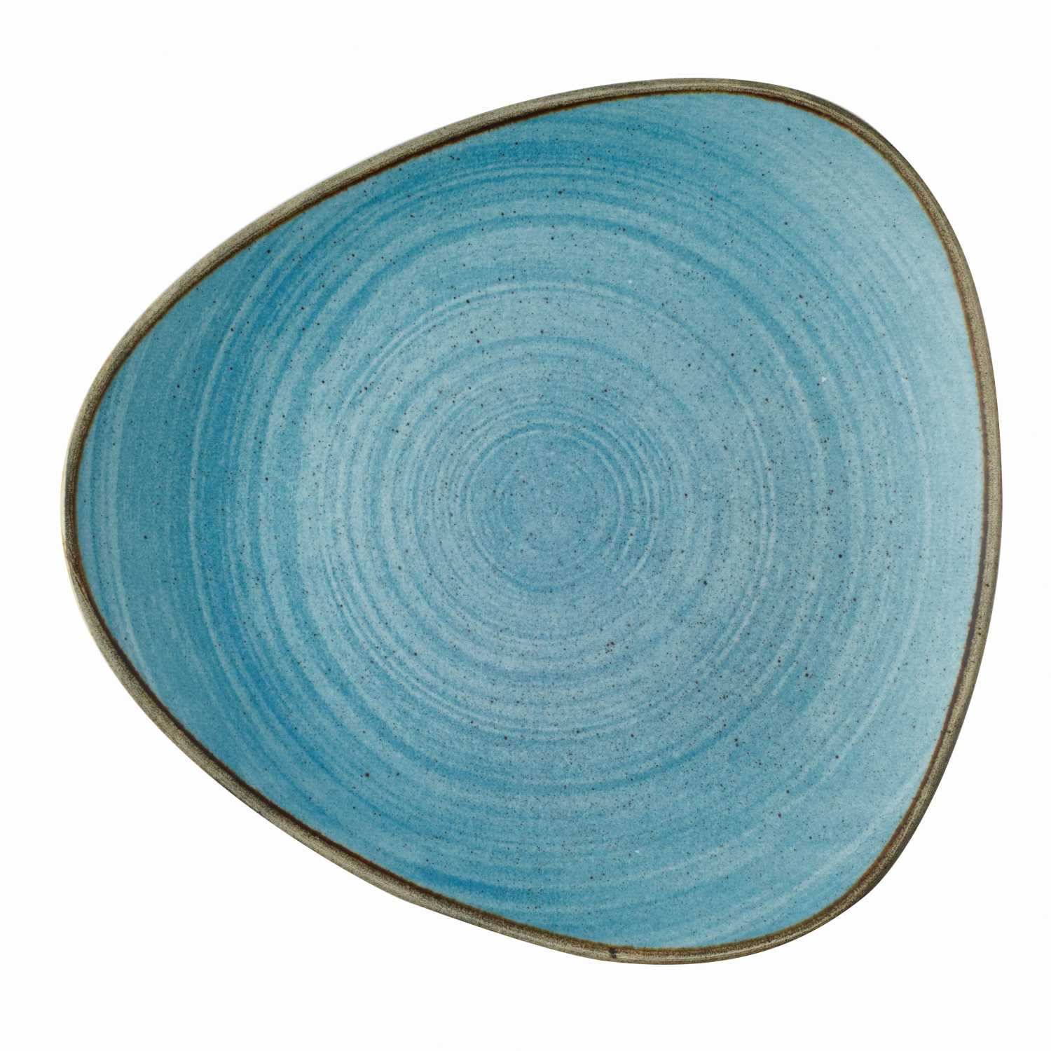 Stonecast Raw Teal Assiette triangulaire plate