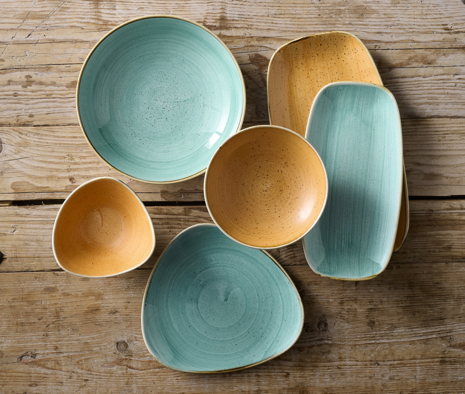 Stonecast Tangerine Triangle Assiette creuse