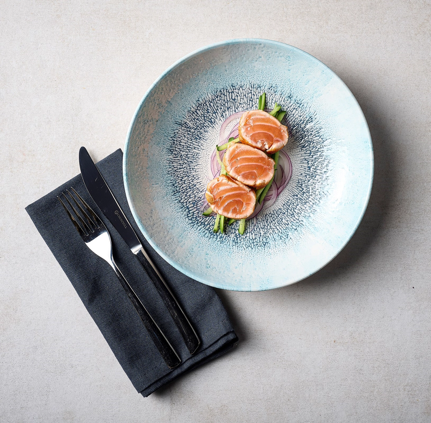 Fusion Aquamarine Coupe Teller flach