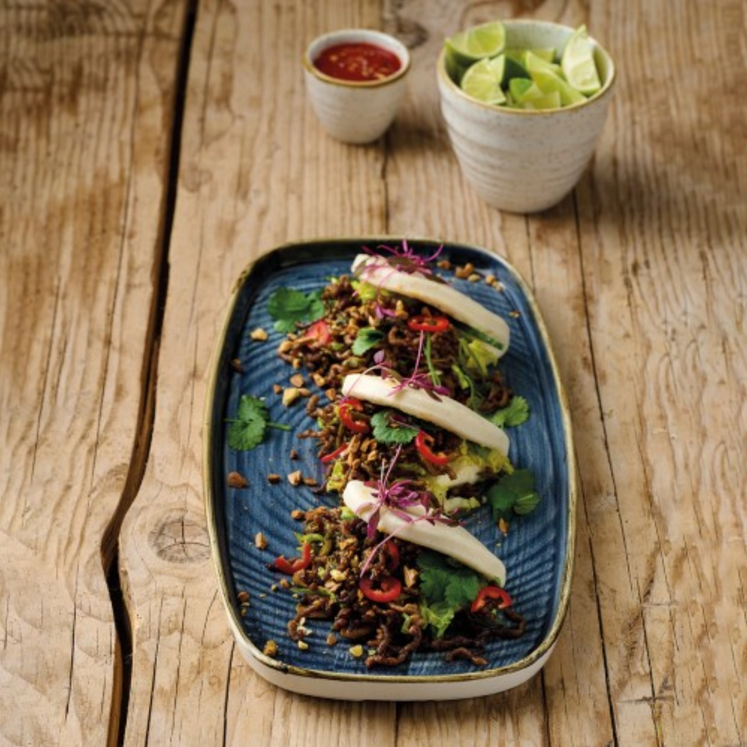 Stonecast Chefs Walled Oblong Plate Blueberry