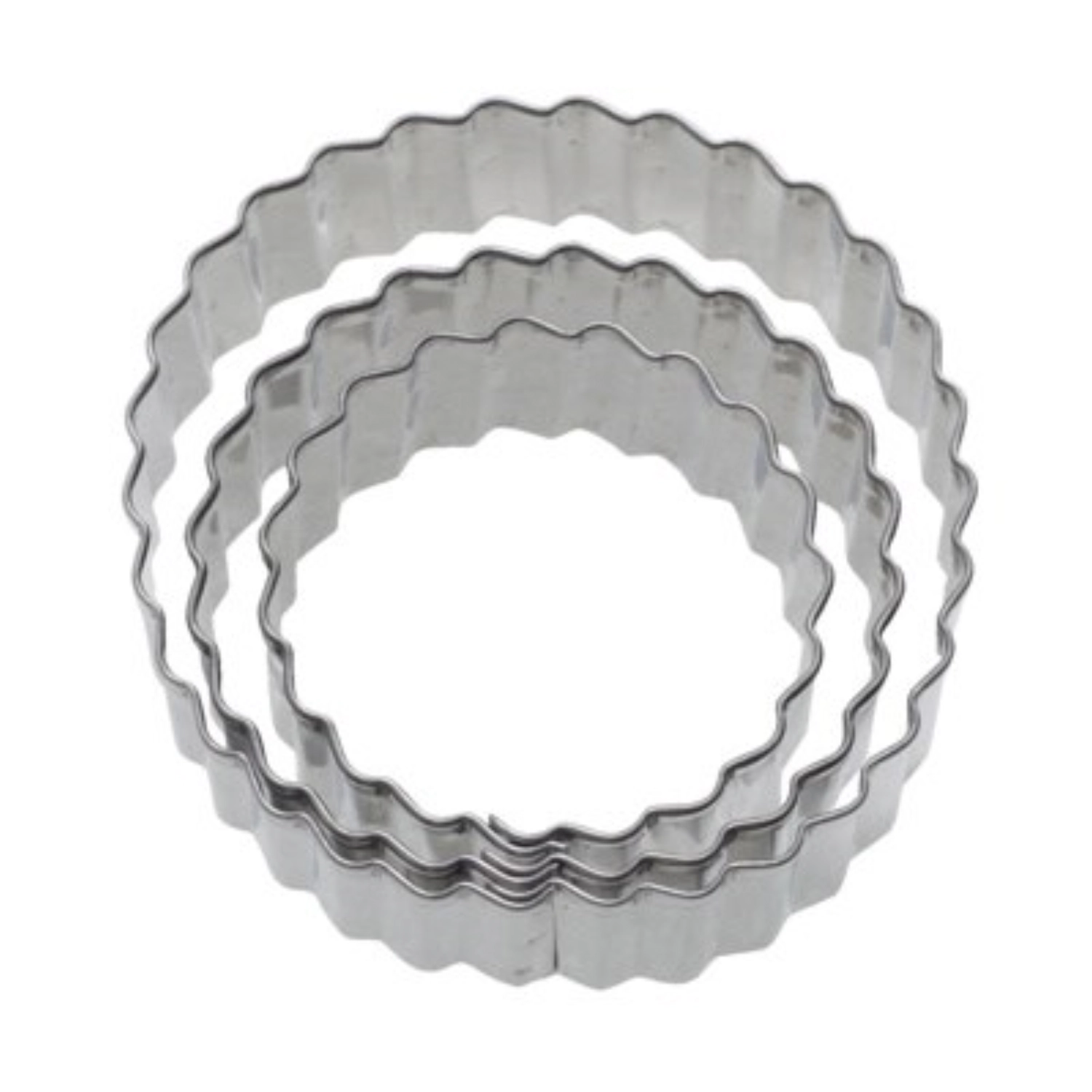 3 pcs. emporte-pièce en forme d'anneau ondulé, d4,5,6cm