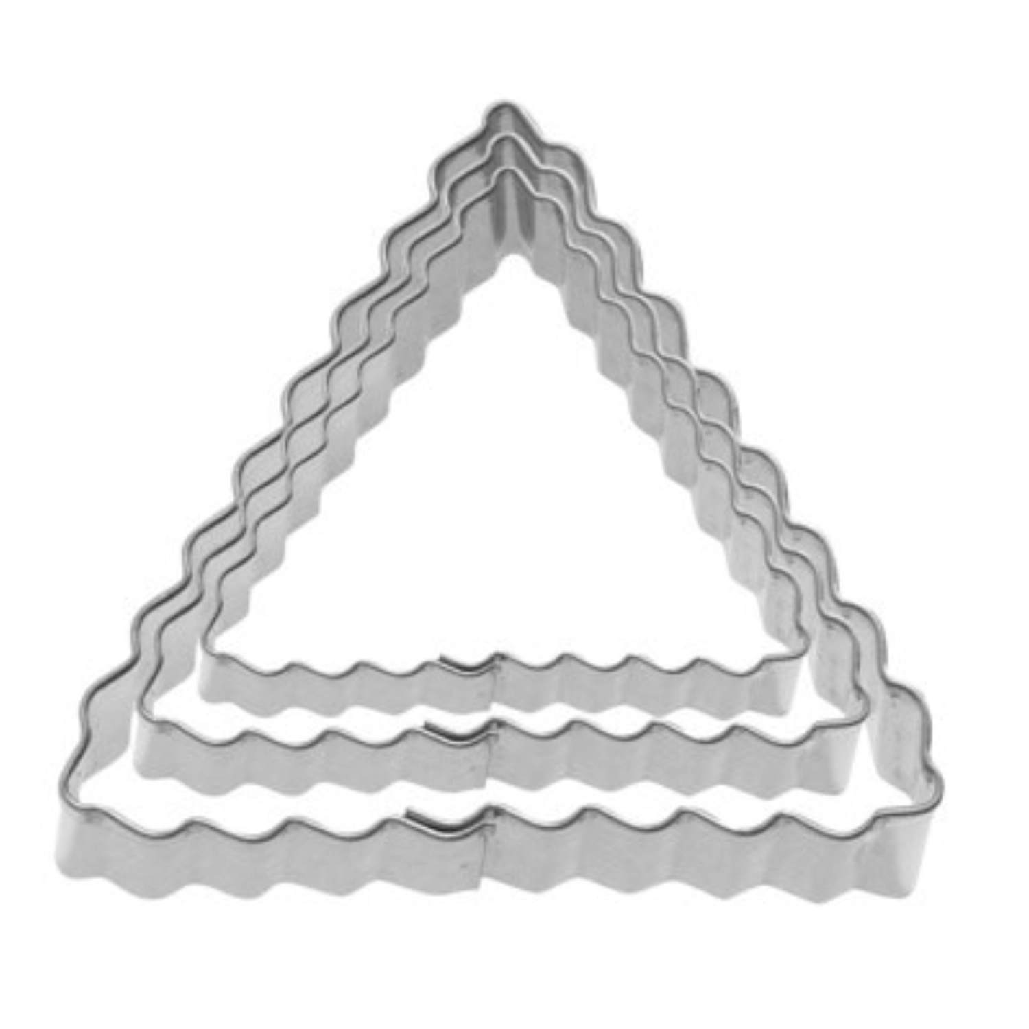 3 pcs. emporte-pièces terrasse triangle ondulé, 4,5,6cm