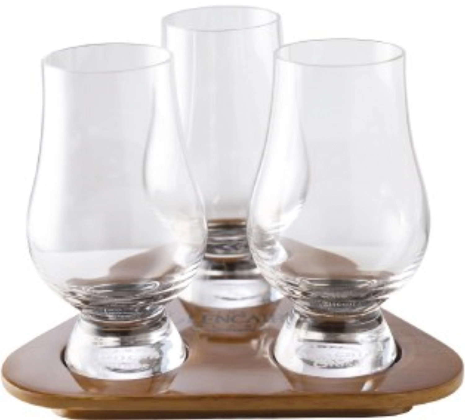 Glencairn Tasting Set, 3 Whiskybecher 190ml mit Holztablett