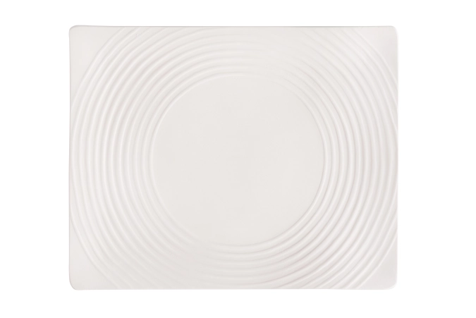 Arte 07 blanc Assiette plate 29x23cm H1.7cm