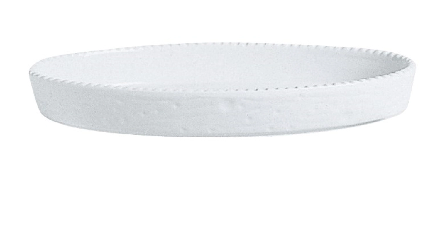 Pirofila moule à four ovale blanc avec rainures 22x12.5cm H3