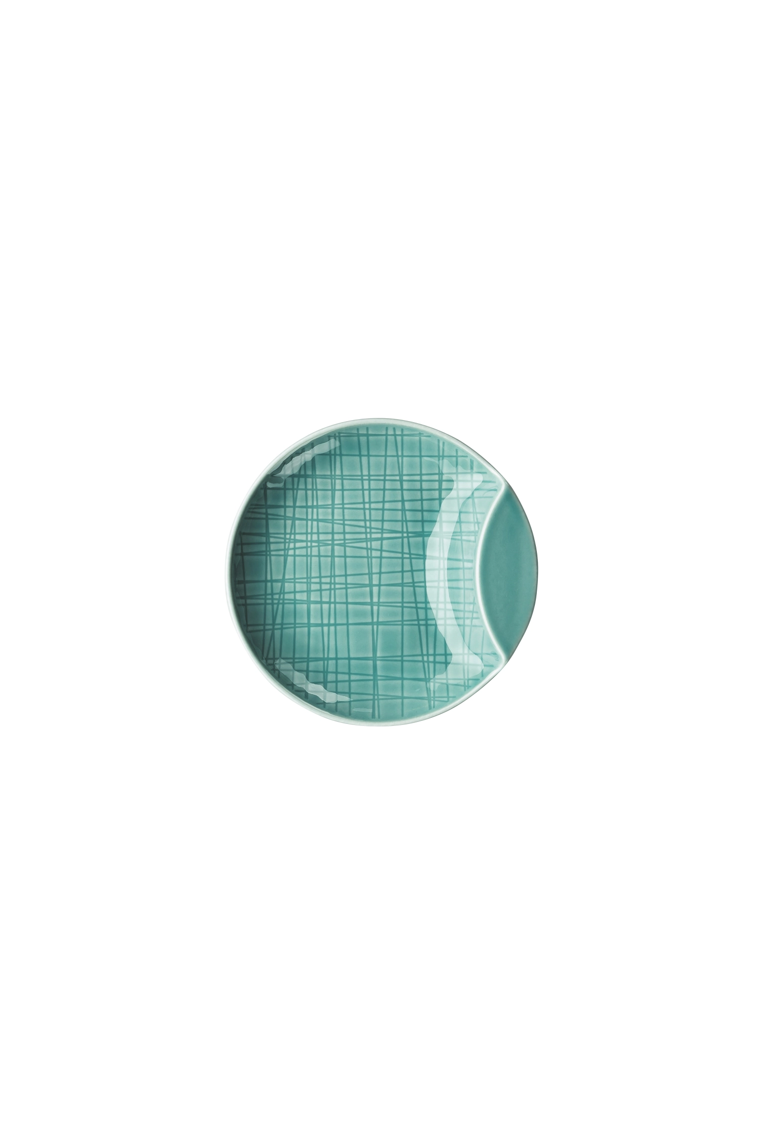 Mesh Colours Aqua Schale rund flach 12cm H3cm