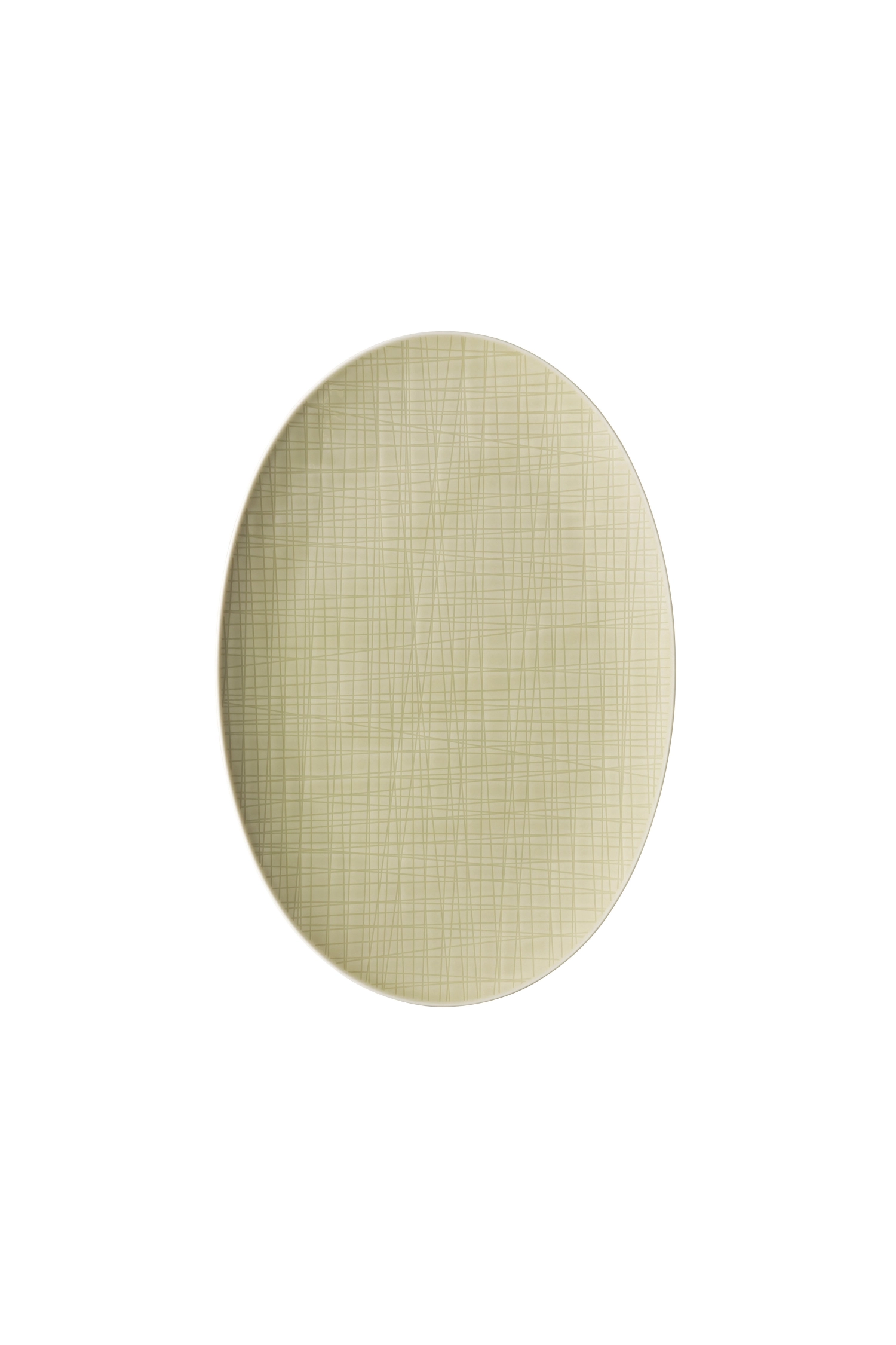 Mesh Colours Cream Platte flach oval 34x24cm