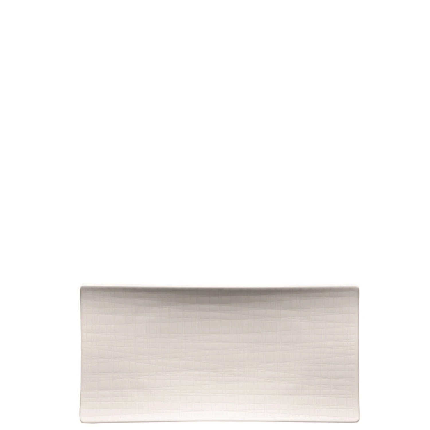 Mesh weiss Platte flach rechteckig 26x13cm