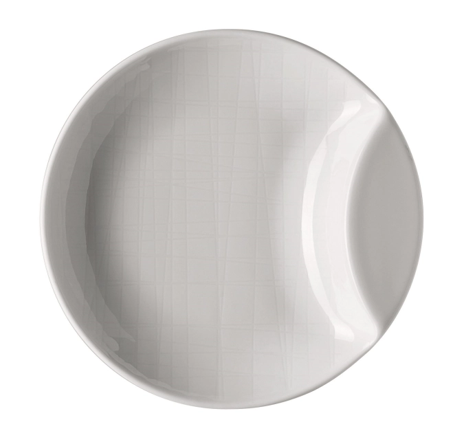 Mesh weiss Schale rund flach 12cm H3cm