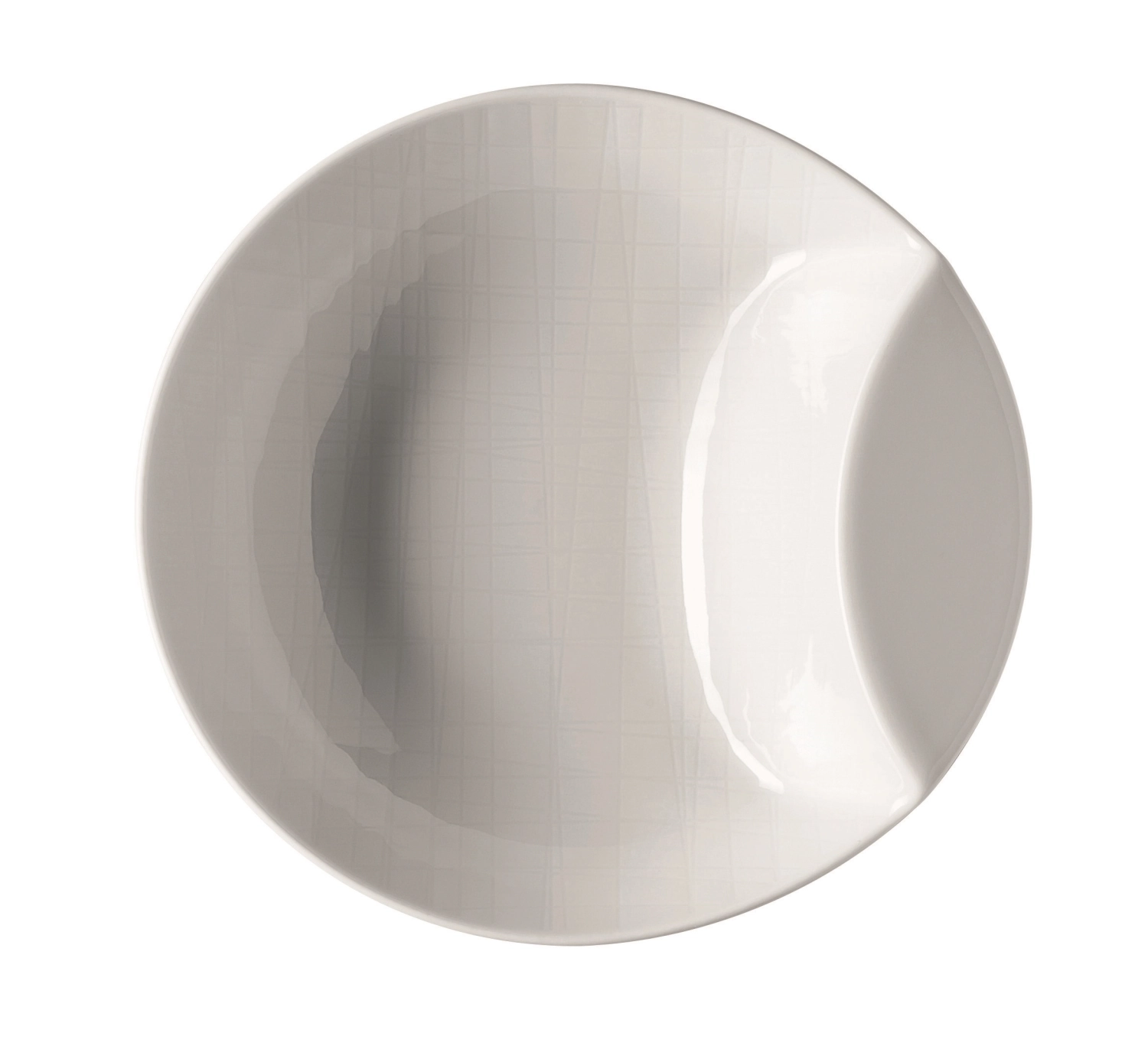 Mesh weiss Schale rund tief 14cm H4cm