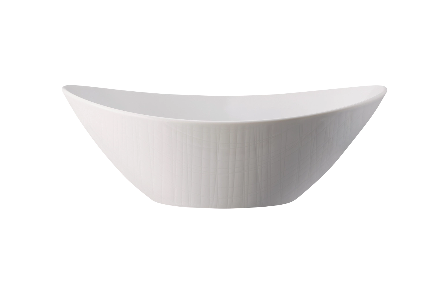 Mesh weiss Schüssel oval 25x18cm H9cm 1.2lt
