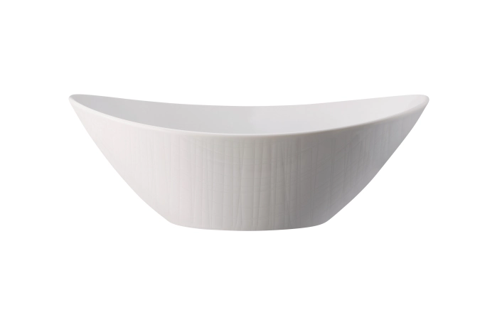 Mesh weiss Schüssel oval 25x18cm H9cm 1.2lt