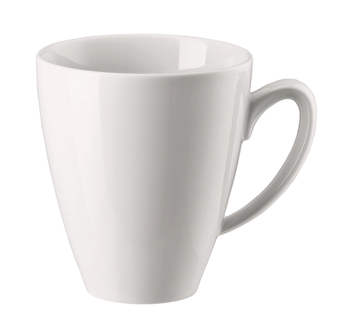 Mesh weiss Becher mit Henkel 9cm H10cm 0.35lt