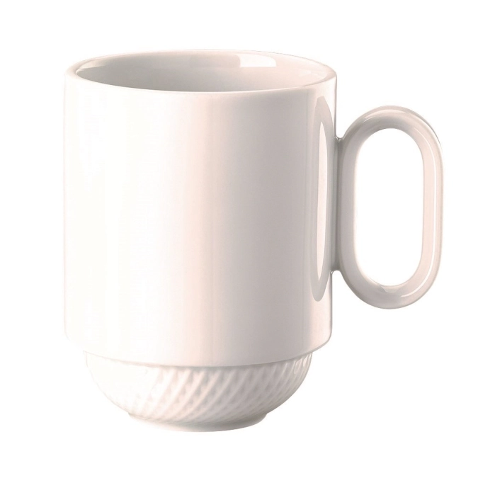 Blend White Becher mit Henkel stapelbar 8.5cm 40cl