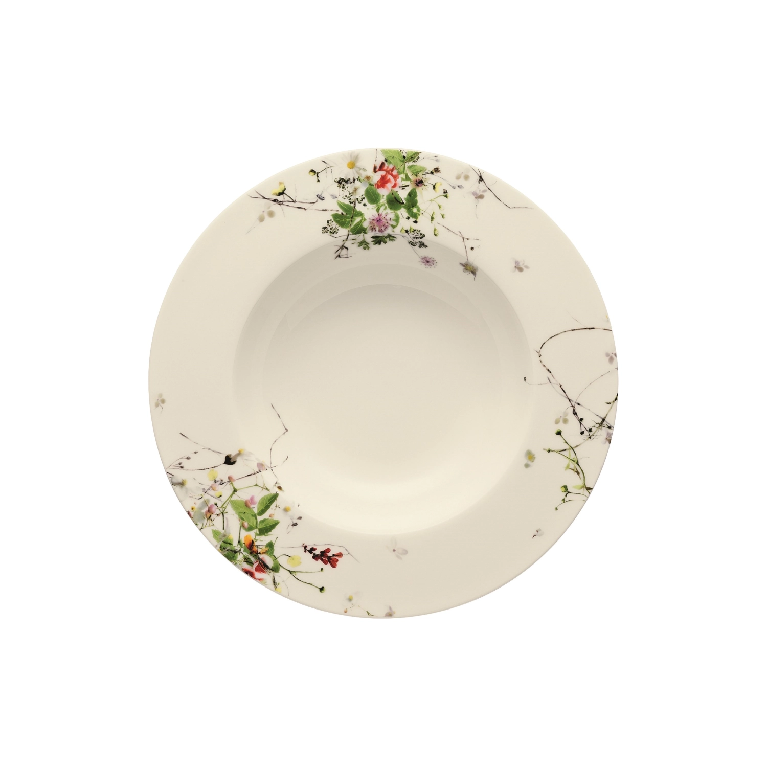 Brillance Fleurs Sauvages Suppenteller mit Fahne 23 cm
