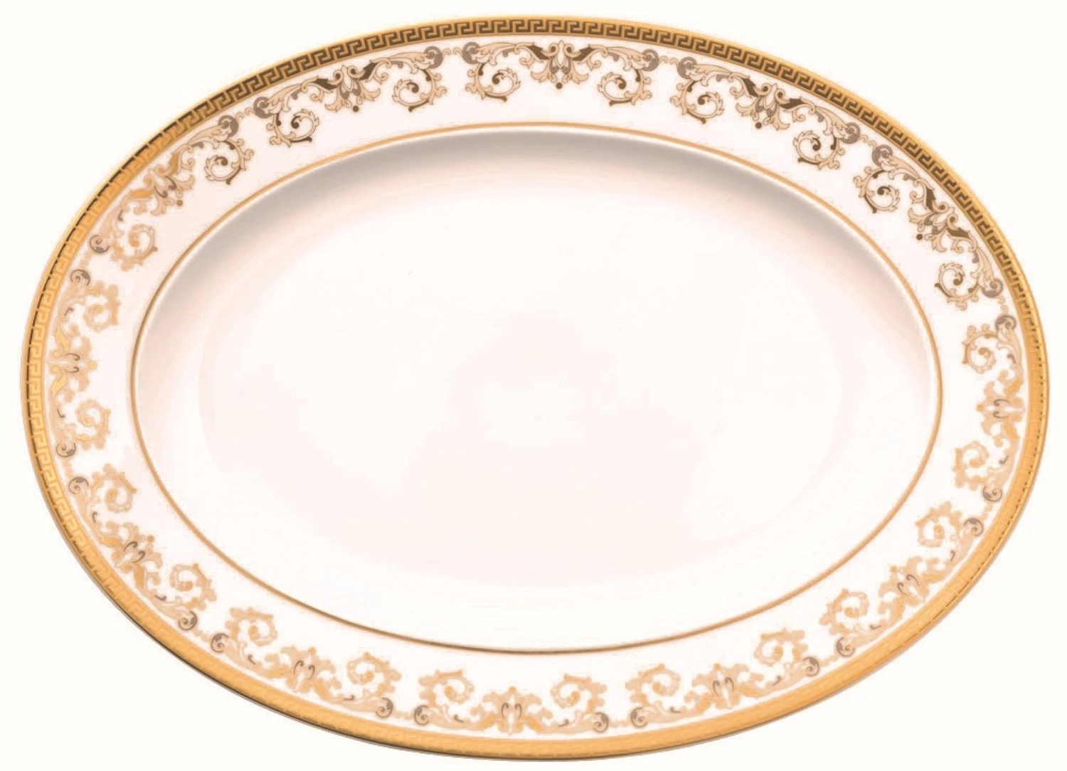 Versace Medusa Gala Gold Platte Oval 34 cm