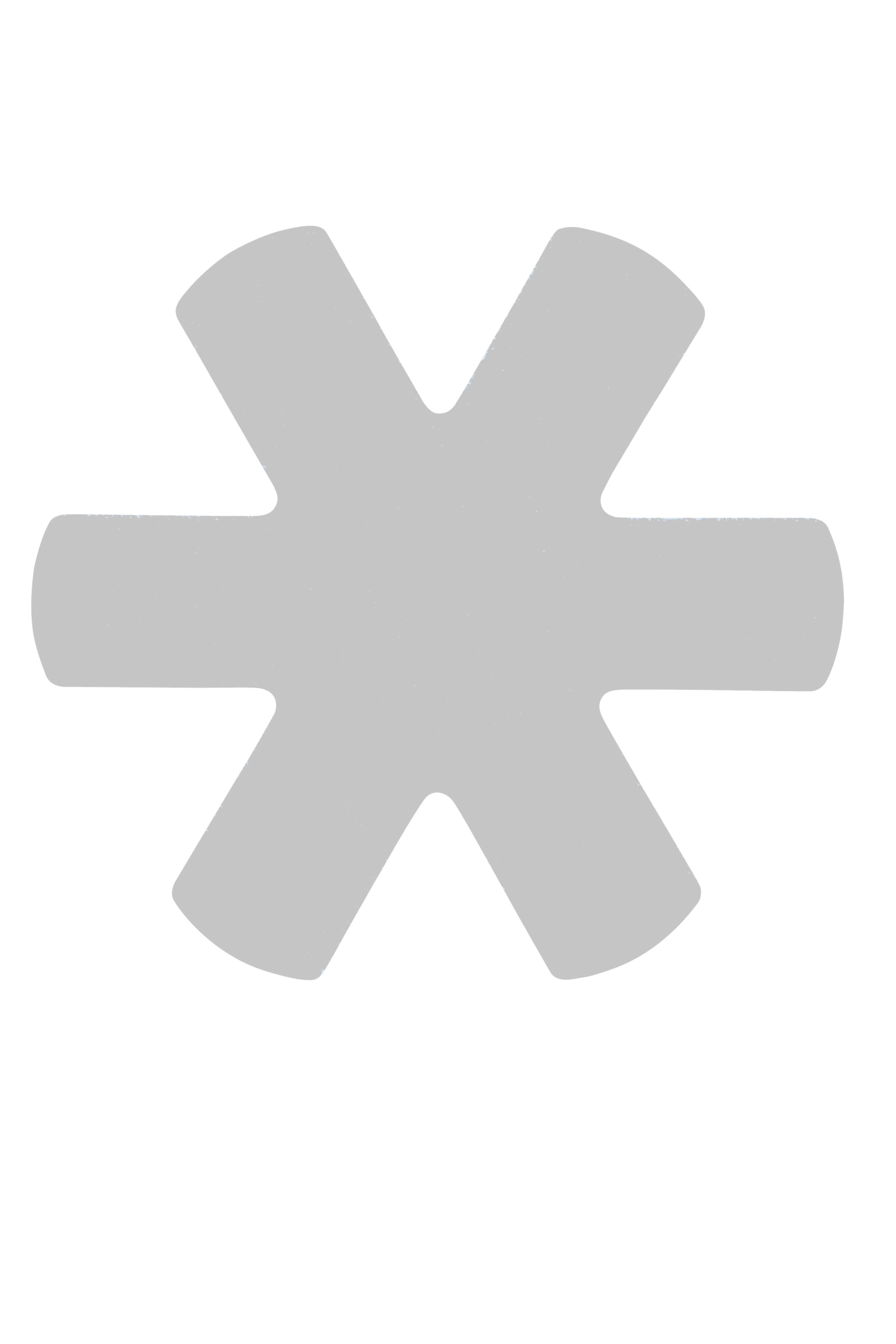 Protège-poêle 3 pièces étoile 38cm, gris clair