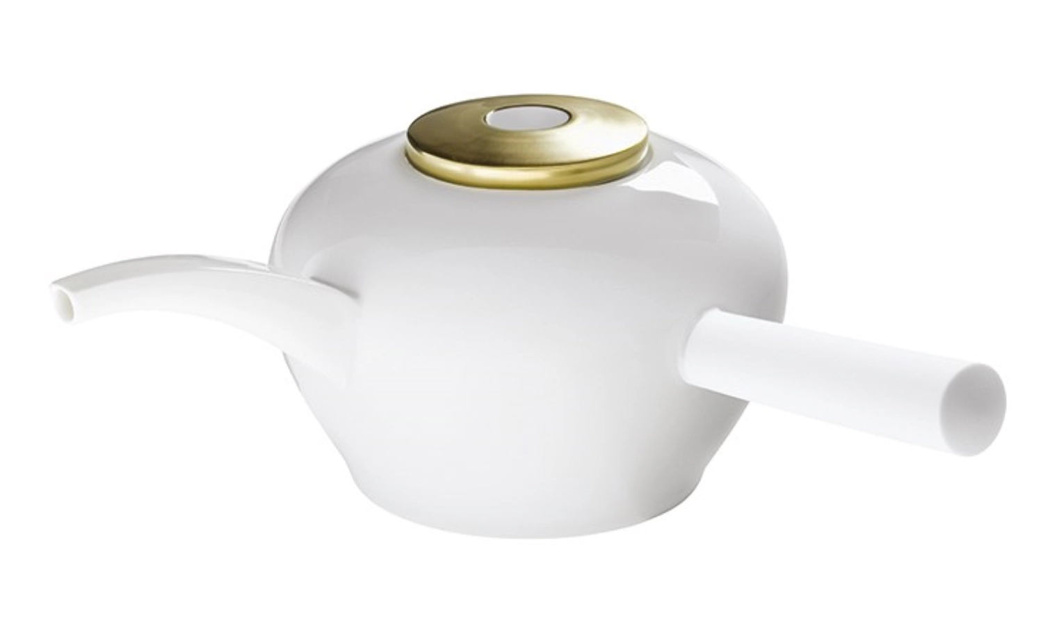 Théière Polite Gold a. anse, côté